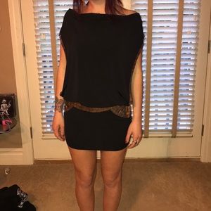 Bebe black and gold dresss